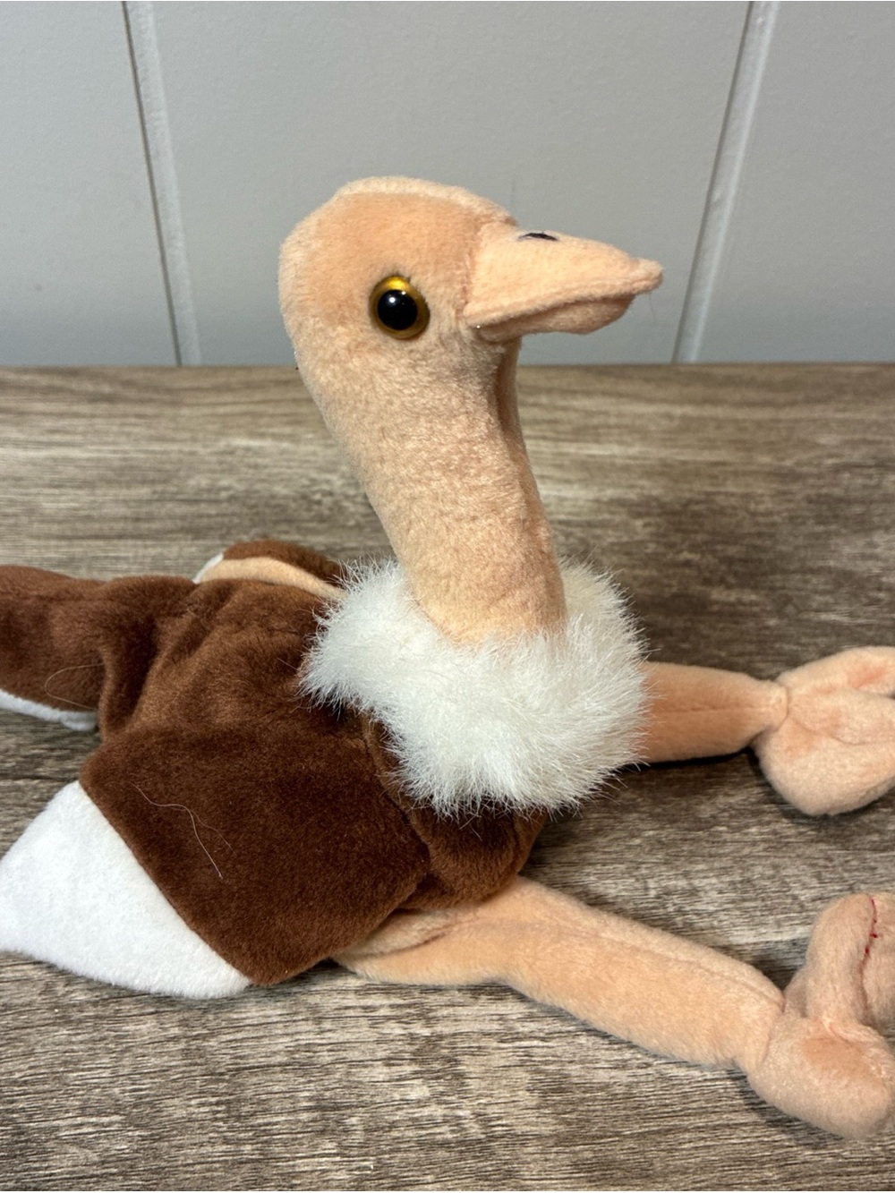Ty Beanie Baby Stretch The Ostrich Plush Bday Sept 21 1997 Retired